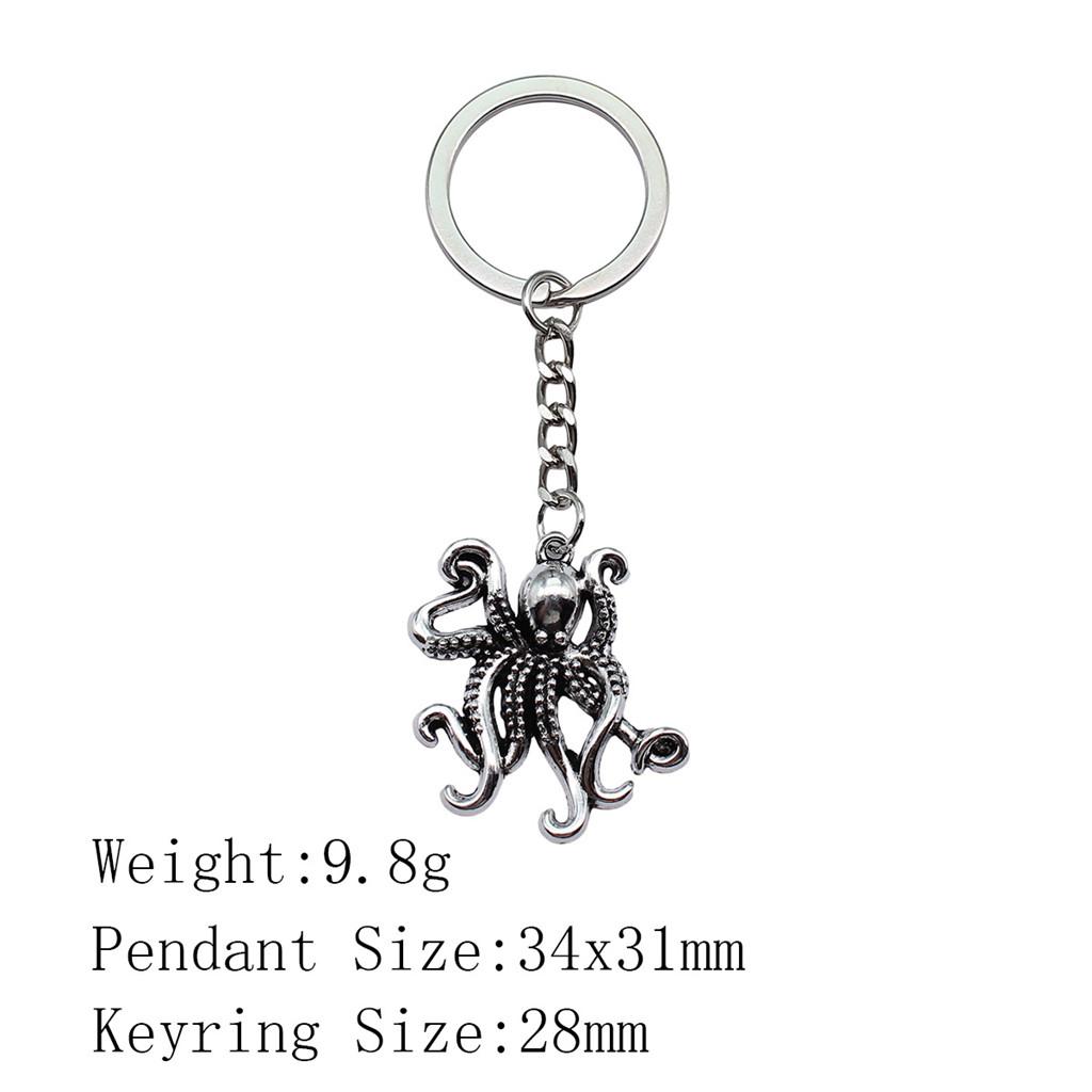 Mother's Day Keychain For Bags Seahorse Octopus Mermaid Key Ring Souvenir Men Chains
