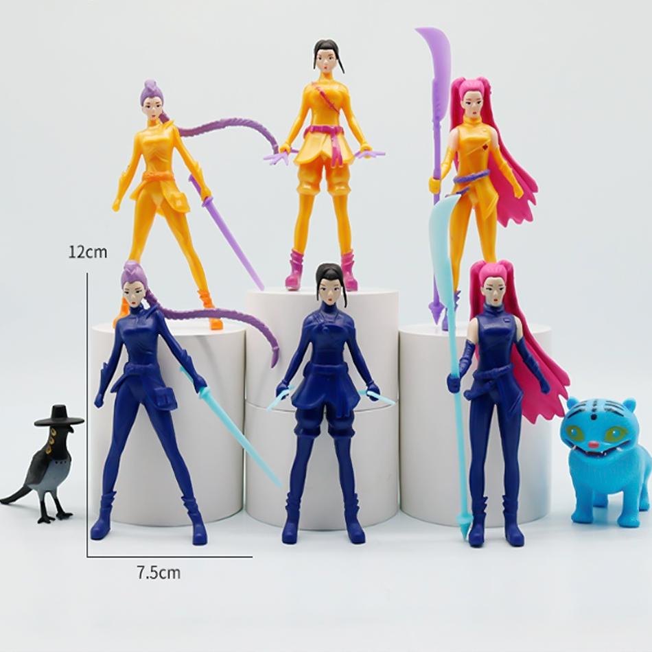 K-pop Demon Hunters Action Figure Toy Derpys Tiger Rumi Mira Zoey Sussy Figurine Doll For Fans Christmas Children Surprise Gift