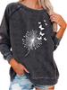 Female Spring/Fall Sweatshirt Fashion Print Top Women's Oversized Pullover Sweatshirt Versatile Top