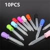 5/10PCS Random Color 5ml Silicone Eye Ear Pipette Dropper Pipette School Lab Experiment Supplies Dropper Feeding Medicine Liquid