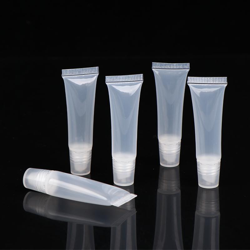 10Pcs 5ml Empty Lip Gloss Tubes Lipstick Tube Lip Balm Soft Tube Makeup Squeeze Clear Lip Gloss Container Bottle