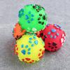 Dog Ball Chew Toy Squeaky Textured Chew Toy Fetch Ball Puppy Teething Toy for Small To Large Dogs Teeth Cleaning Anxiety Relief