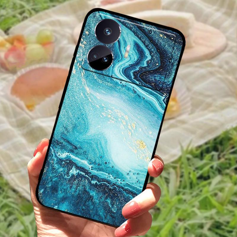 For Realme GT Neo 5 SE Case Popular Picture Black Silicone Soft Back Cover Case For Realme GT Neo 5 SE 5SE Phone Cover Funda