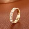 Sterling  Simple Rings for Women Shiny Single Row Cubic Zirconia Exquisite Finger Ring Charms Party Jewelry Gifts
