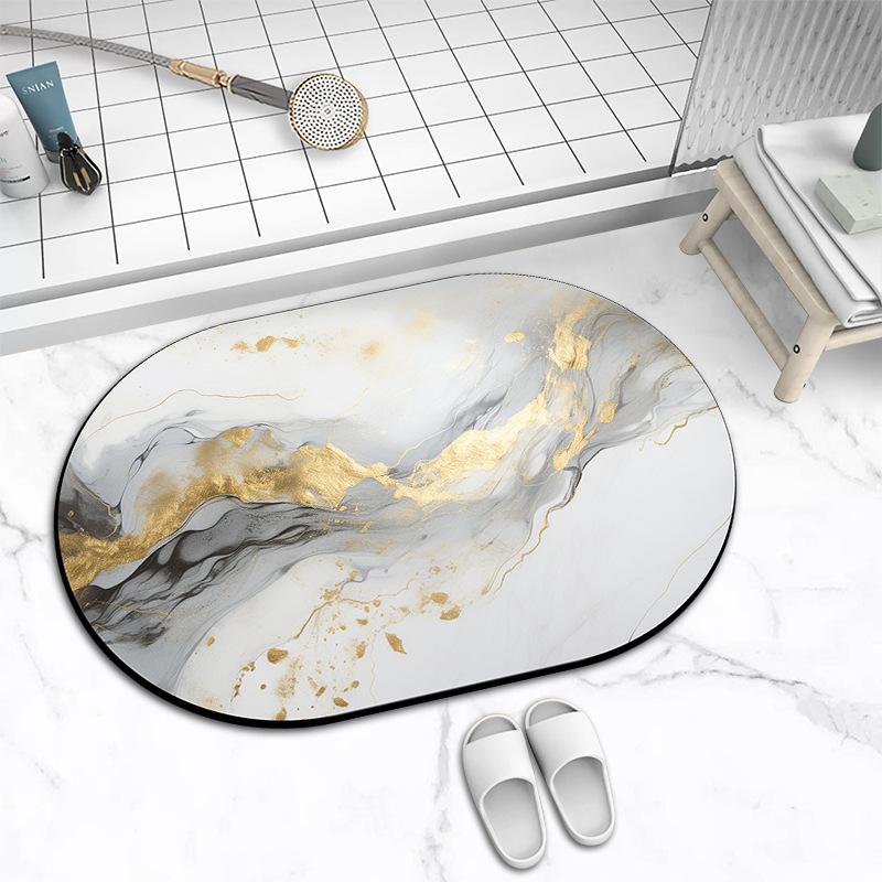 Diatom Mud Bath Absorbent Mat Household Simple Toilet Toilet Door Cushion Absorbent Non-slip Quick Drying Mat
