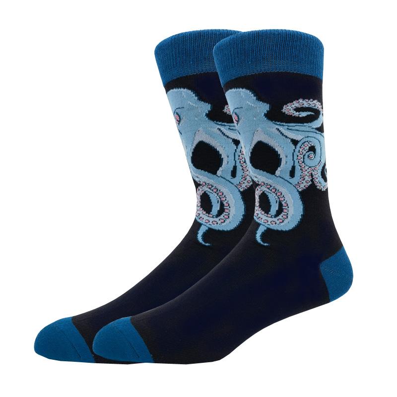 Modă Bărbați Toamnă Iarnă Șosete Skateboard Fericit Creativ Pinguin delfin rechin koala Șosete Noutate Echipaj Amuzant Șosete Bărbătești