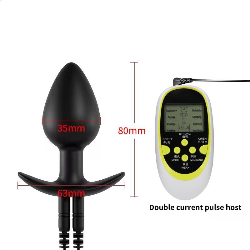 Electrical Shock Vibrator Women's Silicone Anal Plug Wireless Remote Men Prostate Massage Adult Supplies Anal Masturbate Sex Toy