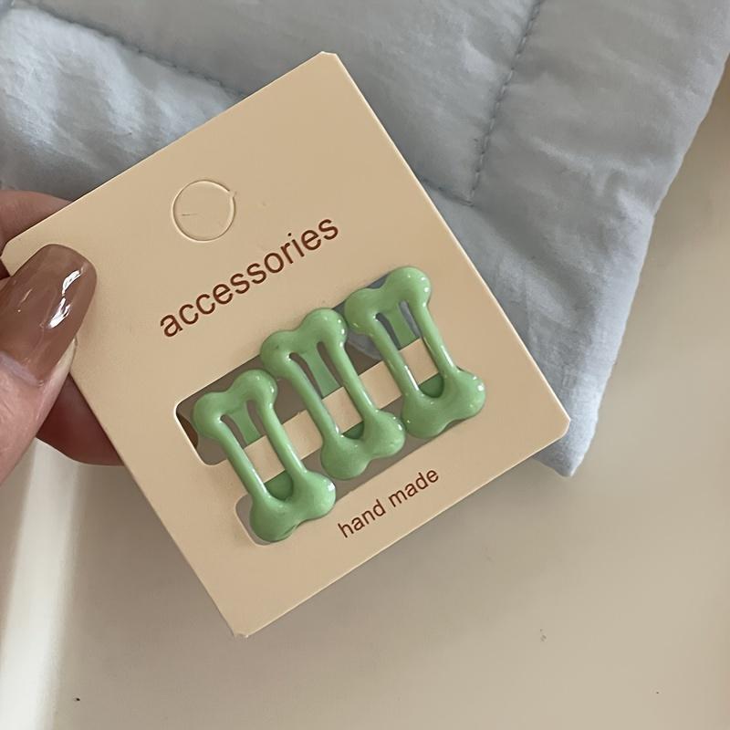 3 ks Sponky do vlasů pro mazlíčky, ABS materiál, Mini doplňky pro úpravu ve tvaru kosti pro malé psy a kočky Ideální pro Teddy & Yorkshire teriéra, Odstraňovač chlupů pro mazlíčky