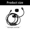 Premium Type C Music Cable With Microphone Boom For QC35 Headphones Wire 2.5mm Gold Plated Connector 1.2m/47.24in