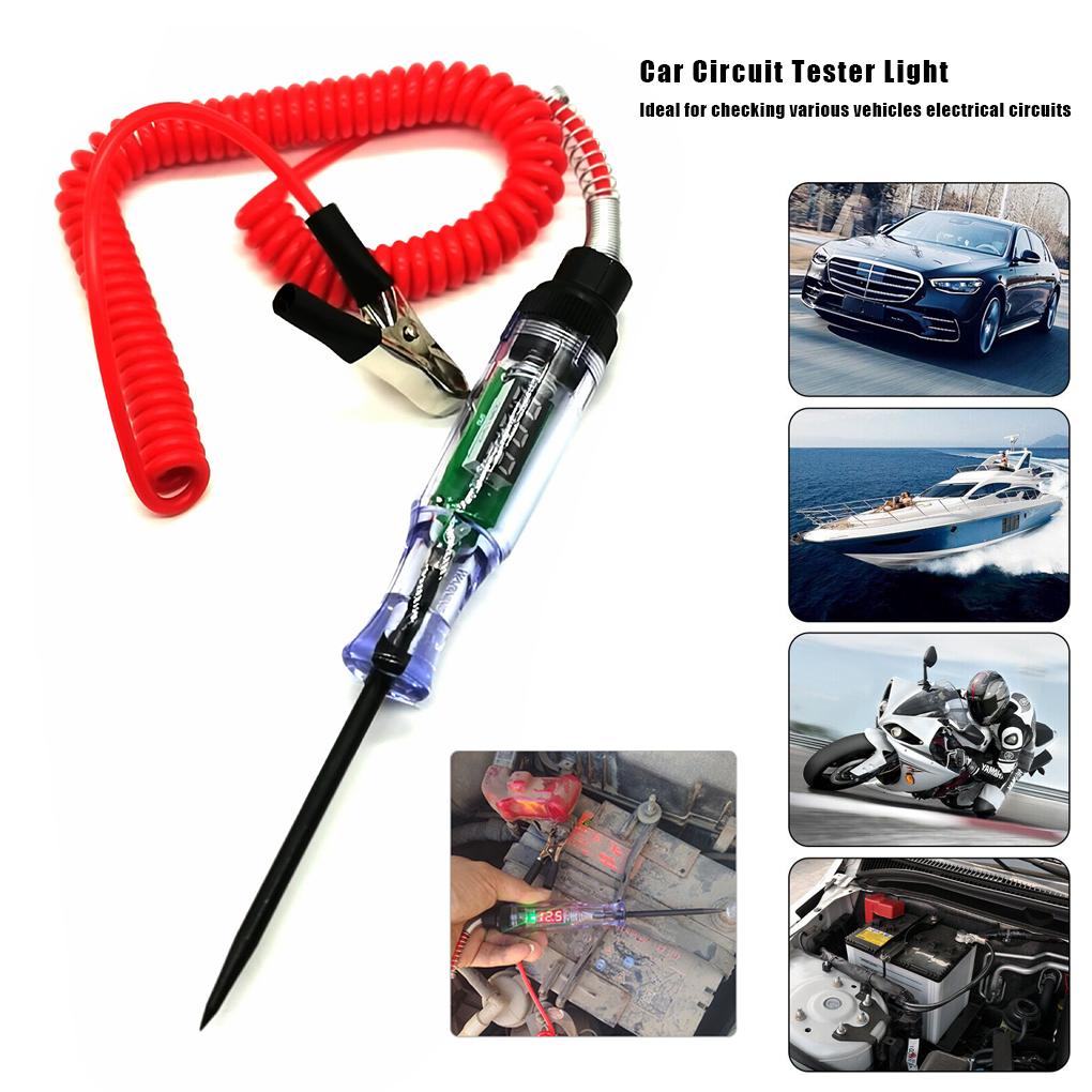 2pcs Wide Application Current Tester With Stretchable Long Cable For Cars Multi-functional Easy To Read Easy Access