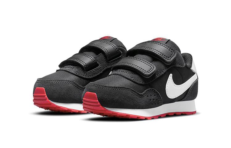 Nike MD Valiant Klettverschluss Niedrige Kleinkinderschuhe Schwarz Weiß Rot Säugling und Kleinkind CN8560-016
