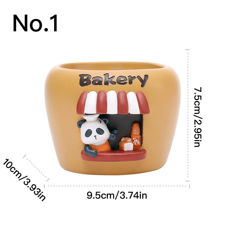 Urocza Doniczka w Kształcie Zwierzątka Żywiczna Doniczka na Sukulenty Sadzarka Dekoracja Domu Dekoracja Wewnętrzna Ozdoby na Biurko Doniczka na Rośliny Bonsai