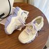 Fashion Luxury Thick Sole Heightened Dad Shoes for Women 2024 New Korean Breathable Mesh Sports and Casual Shoes Running Shoes sneakers