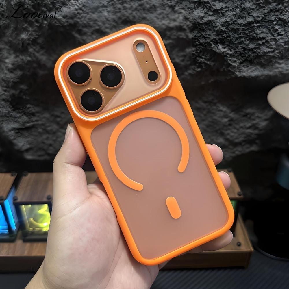 Double Color for Magsafe Matte Case for iPhone 15 16 17 Pro Max Air 14 Plus 13 11 12 Magnetic Frosted Shockproof Cover