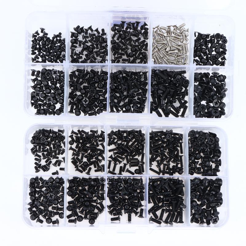 500/600Pcs M2 M2.5 M3 Mini Screw Set Carbon Steel Computer Notebook Laptop Repair Screws Kit
