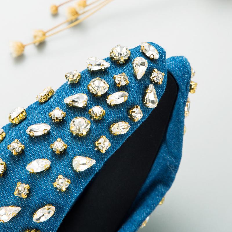 Banda de păr pentru femei, în stil baroc pur cusut manual, cu noduri