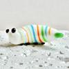 Mini Glass Caterpilla Figurines Tiny Hand Blown Animal Art Decoration Collectible Office Desk Tabletop Ornament