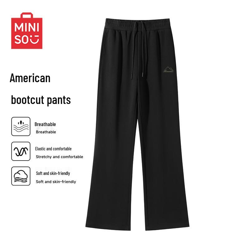 

MINISO Men s Cleanfit Loose Straight-Leg Flared Trousers 3XL