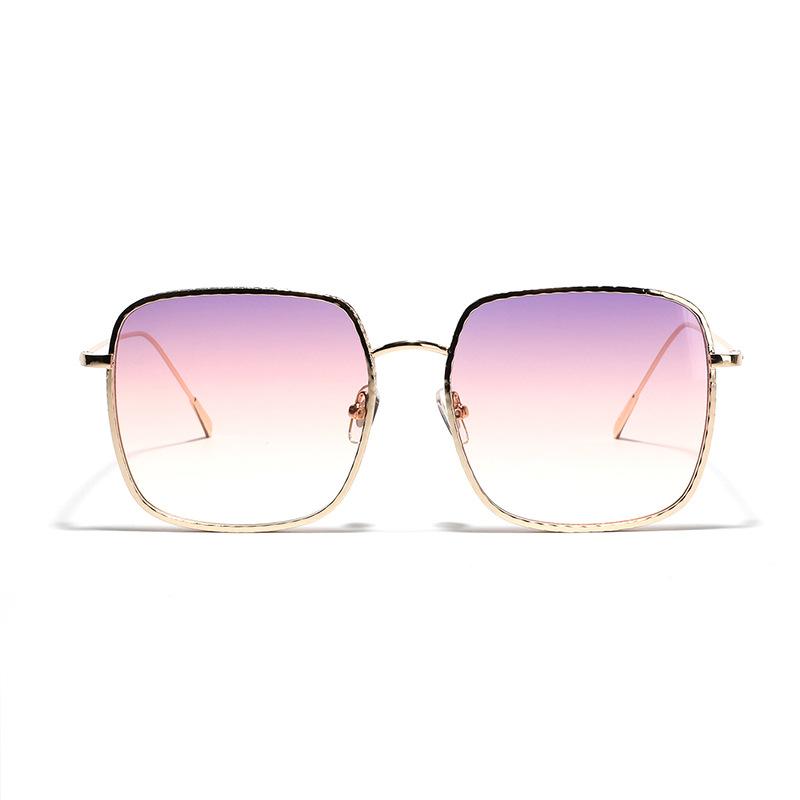 Glasses Frame Square Gradual Change Color Sunglasses Men Face Covering Street Popular Sunglasses Women Retro