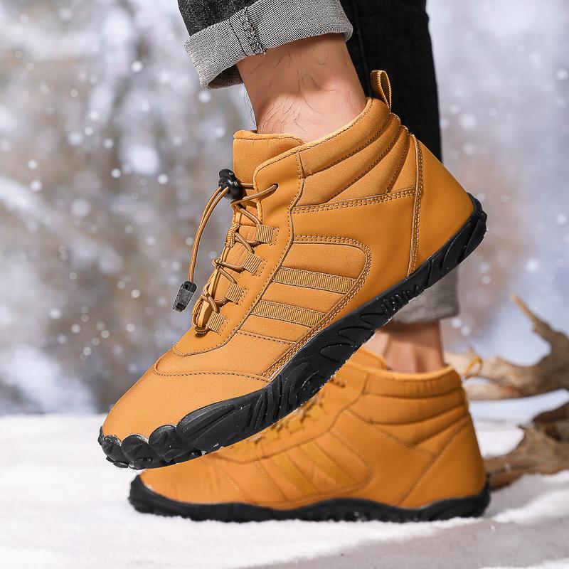 Warm Snow Boots Plush Cotton Shoes Non-slip Winter Outdoor Sneakers Ankle Boots Barefoot Walking Hiking Sports Shoes