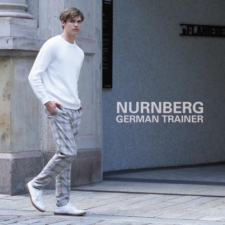 Mobus German Trainer Leather Genuine Sports and Antibacterial and Current NURNBERG Size Men's Sneakers, Leather, Casual, Odor-Resistant Insole, Model,