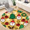 1pc Christmas Ornaments Office Round Rug, Non-slip, Soft and Durable Office Rug for Interior Decoration, Perfect for Office, Beautiful Decoration Yy26