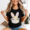 Floral Bunny Patchwork Unisexs Tshirt