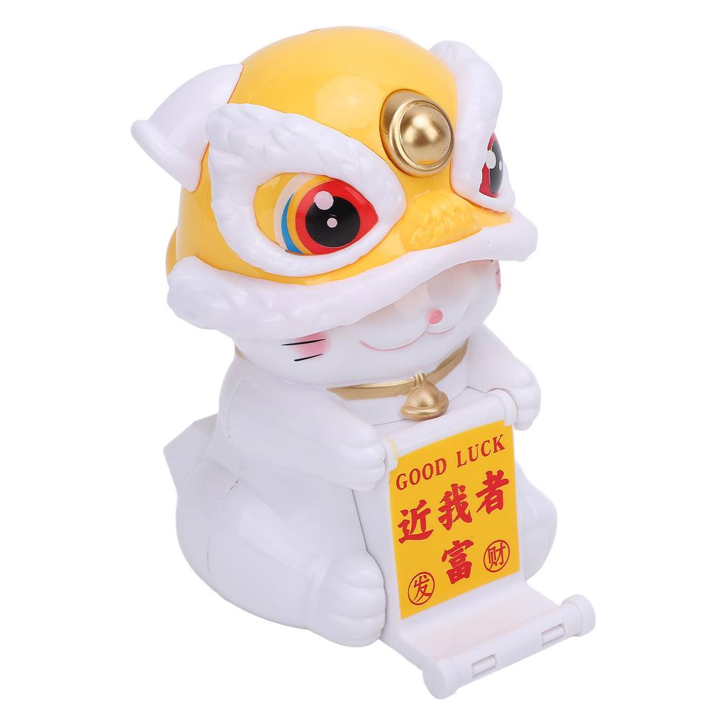 Löwentanz Katze Auto Armaturenbrett Ornament Solarbetrieben Kunststoff Auto Nickende Chinesische Glückskatze Löwe