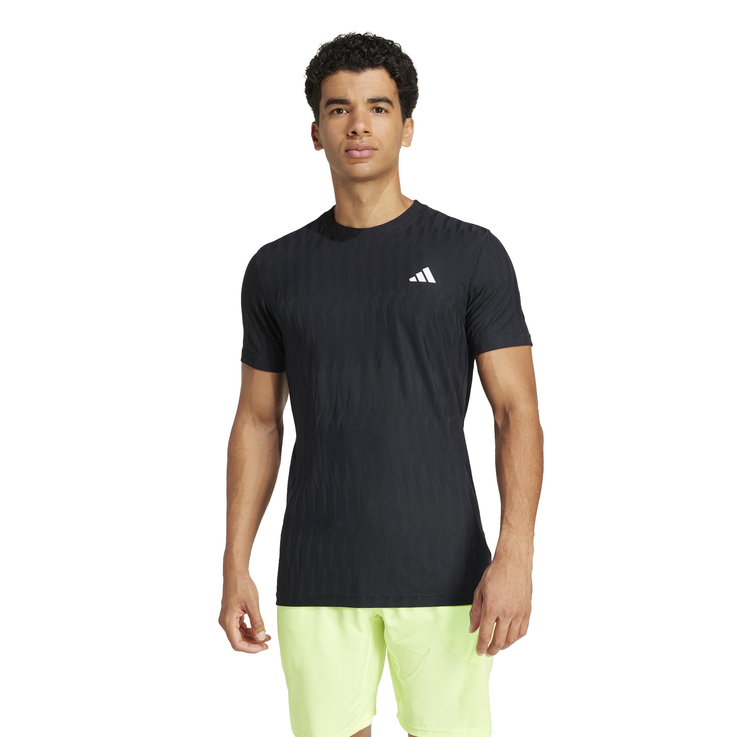 

Adidas KWH35 Short Sleeve Tennis Freelift Black Size L Men s S/S T-Shirt, (JF8459),