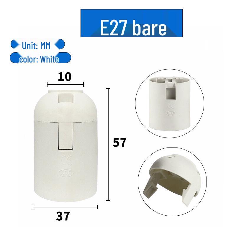 

Патрон для лампы E27 из пластика, сертифицированный CE, европейский стандарт, основа для лампы без арматуры для различных источников света
