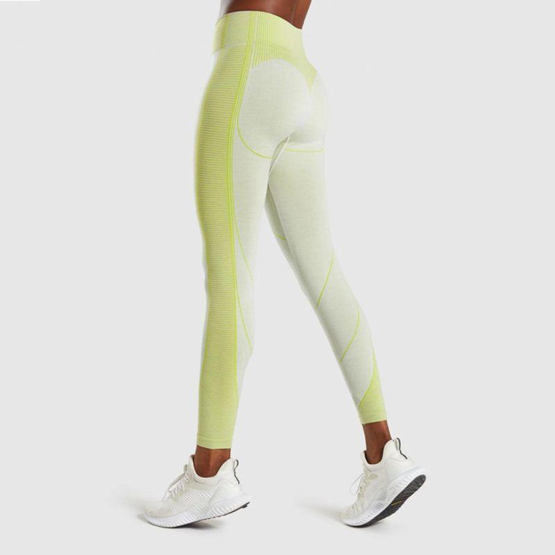 

Color Blocking Tight Yoga Shark Trousers Pants yellow M