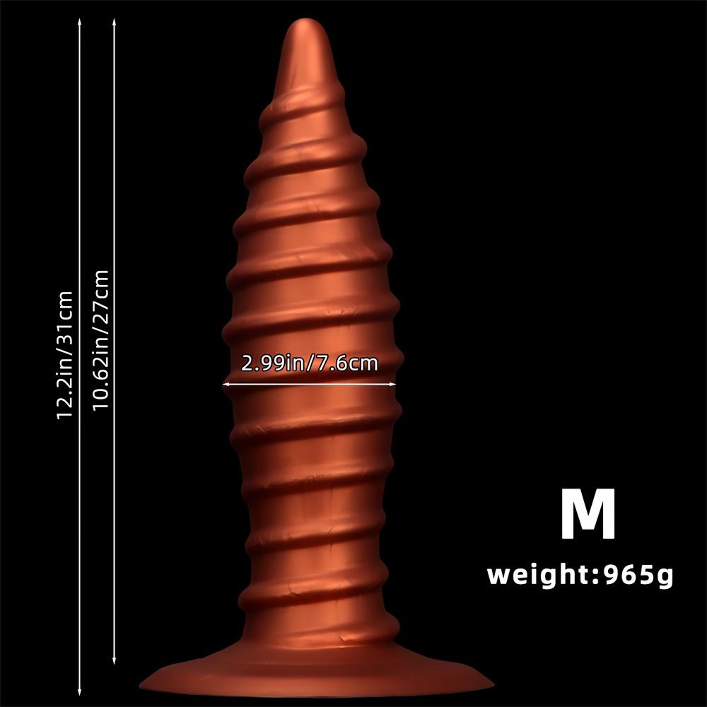 Silicone pointed super large super long 9cm thread, giant penis anal plug, boxing supplies super large super thick, male