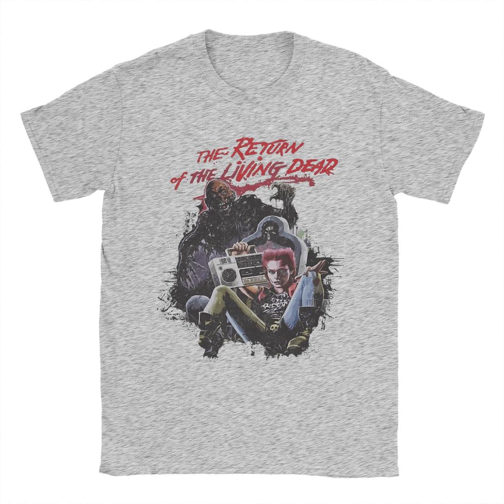 Return Of The Living Dead Retro Horror T-Shirts for Men Cotton Tee Shirt Round Neck Short Sleeve T Shirts Plus Size Clothing