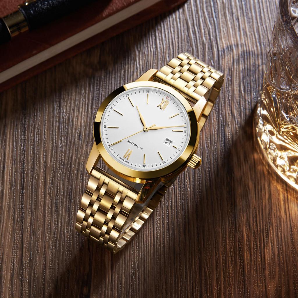 BINLUN Stainless Steel Watch Premium Replacement Strap for Men and 7 Colors Rose Silver Rose Silver 13 Sizes Band, Women, (Gold, Silver, Black, Gold,