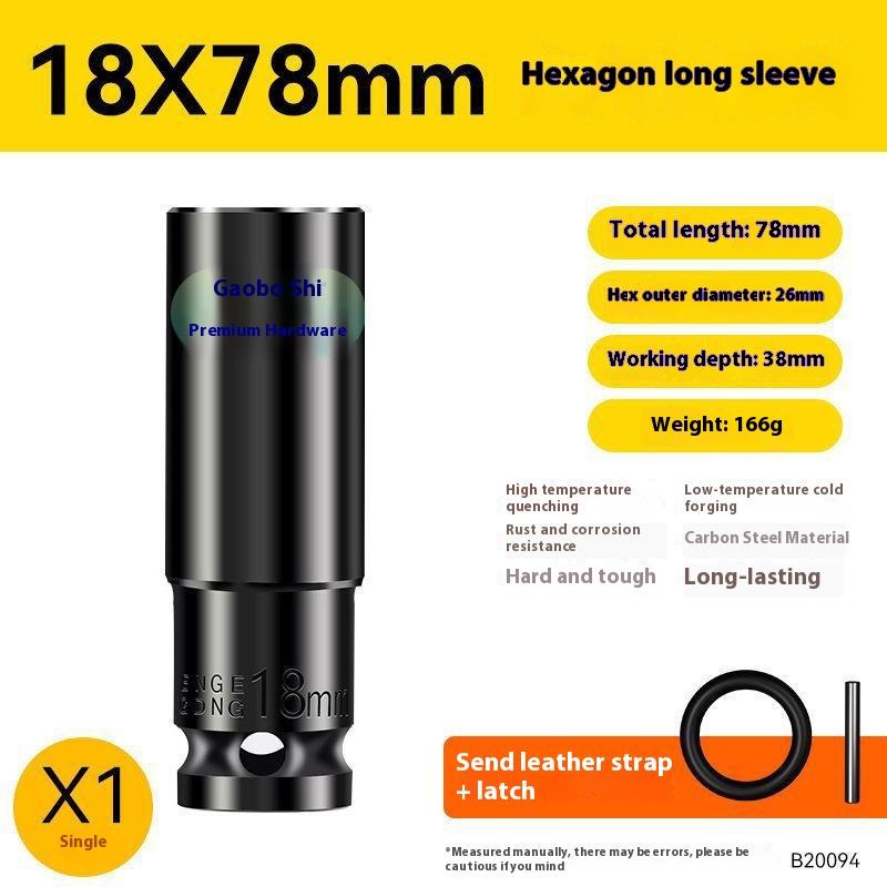 Elektrischer Schraubenschlüssel Verlängerte Sechskantnuss Pneumatische Luftpistole Vertiefte Stecknuss Luftschrauber Autoreparaturwerkzeug