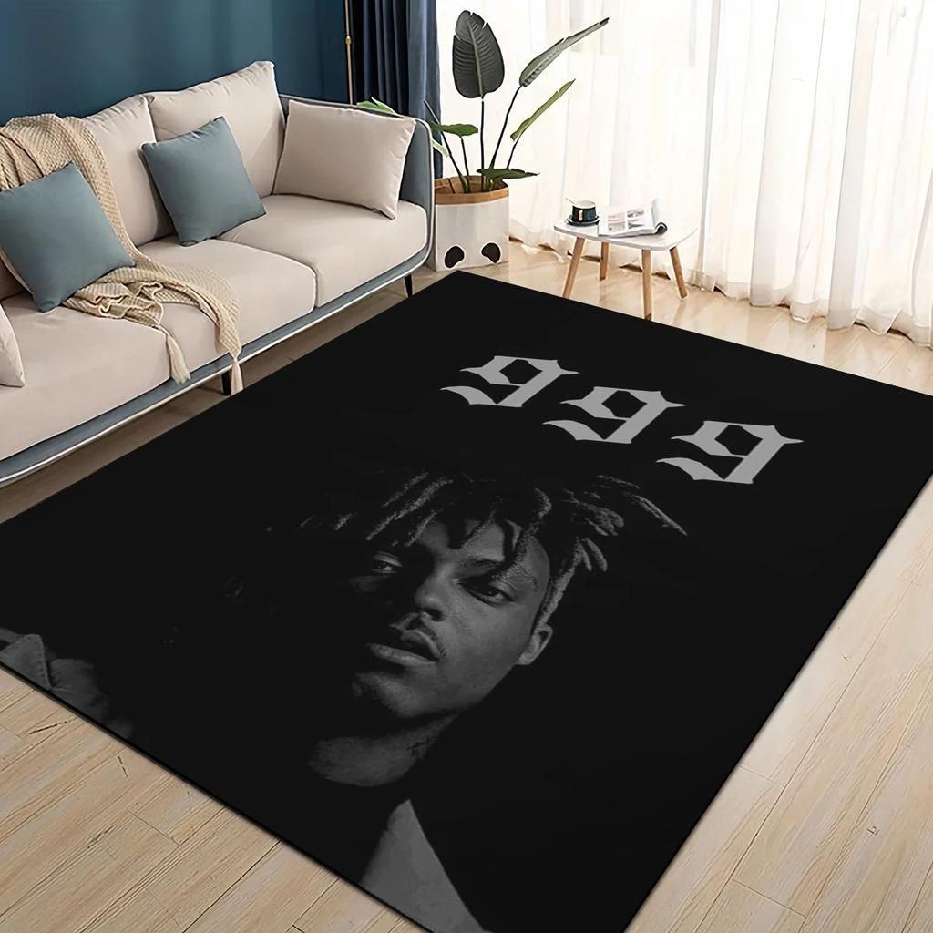 HD Juice WRLD 999 3D Legend Rapper Star Rug Carpet for Living Room Bedroom Home Decor,kids Play Non-slip for Sofa Doormat