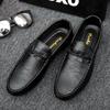 Leather Shoes for Men Flat Man Casual Shoe Round Toe Non Slip and Waterproof Luxury Sale Classic Original 2024 Trend Pu New In