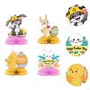 4 Pieces Easter Bunny Decorations Honeycomb Centerpieces Table Ornament Accessory for Spring