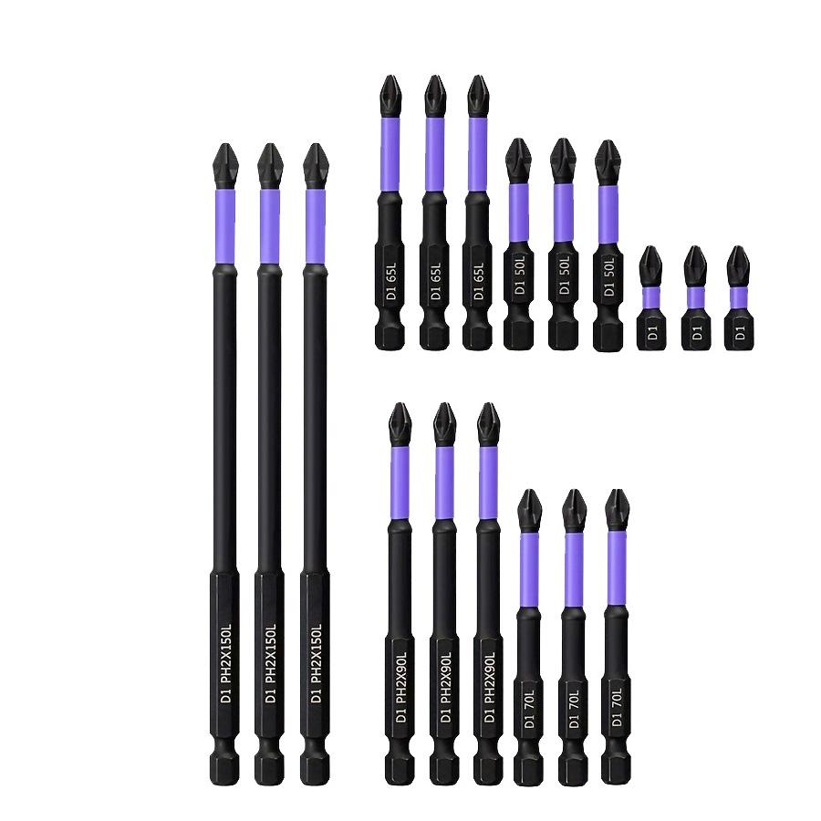 

18pcs Screwdriver Bit Set Magnetic Batch Head Anti-Slip Bit 25-150mm Length Screwdriver Bit Screw Driver Bit Hand Tools CHINA