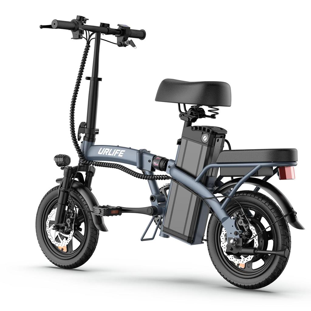URLIFE F1L Adult Outdoor Folding E-Bike 48V7.5AH Battery 350W Motor City Electric Mountain Bicycle 14 Inch Off-Road Electric Bicycle