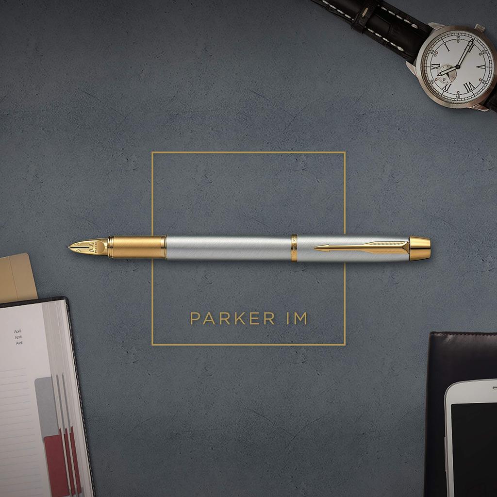 PARKER 5th IM GT Fine Nib Water-Based Pen, Gift Boxed, Officially Imported, Product Number 2073224