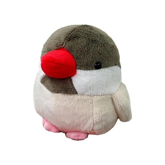 Muniumamu sparrow gray/beige stuffed toy M size