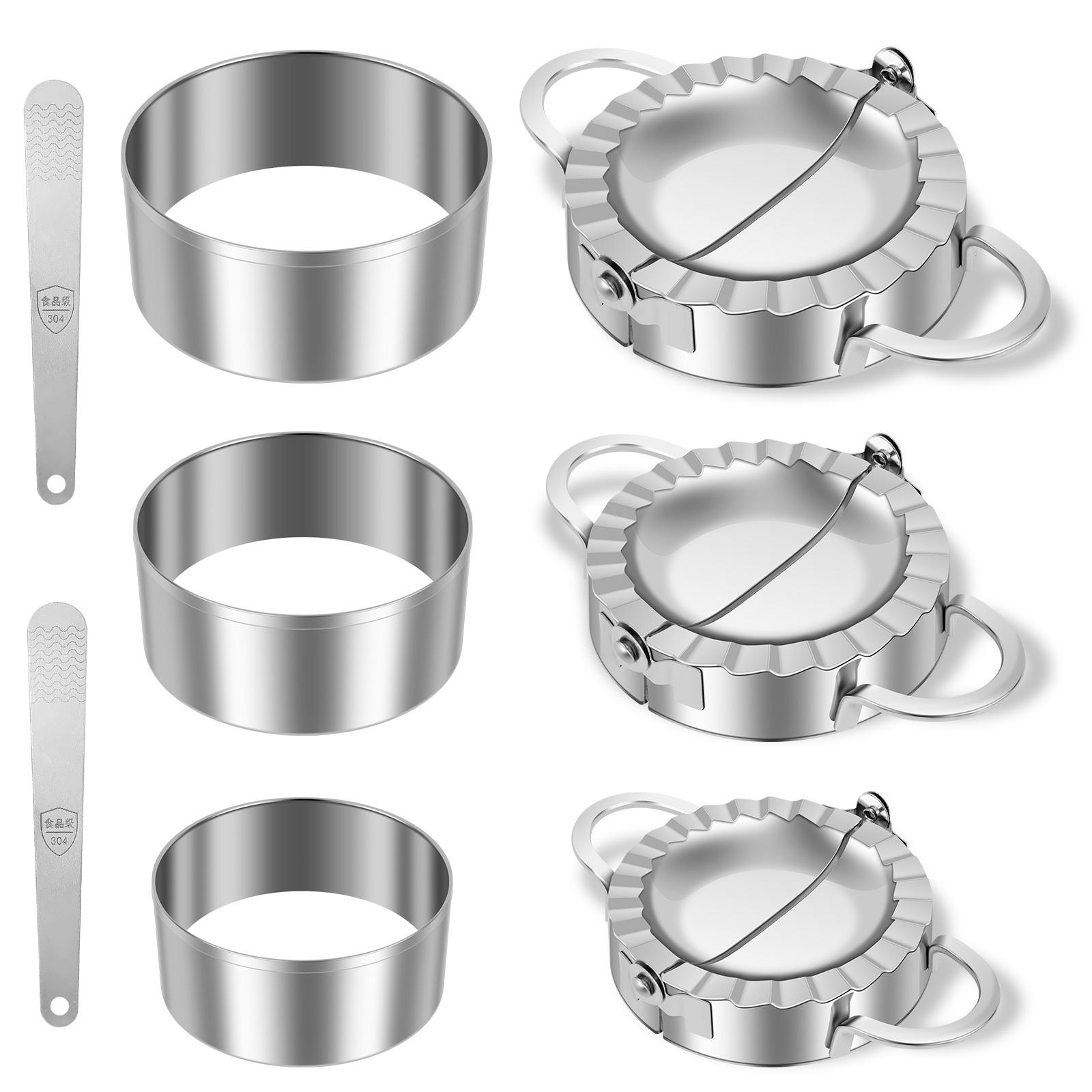 

Stainless Steel Dumpling Maker Set with Dough Cutters Stuffing Scoops 3/3.4/3.8 Dumpling Press Ravioli Shaper Empanada Moulder