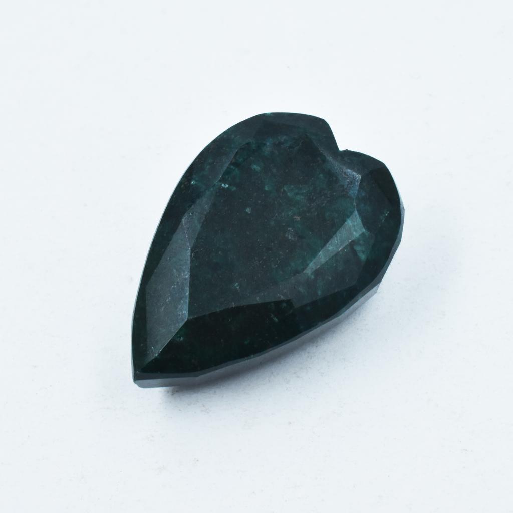 Natural Green Emerald Loose Gemstone 154.40 ct Heart Cut Big for Jewelry Making and Gem Collections