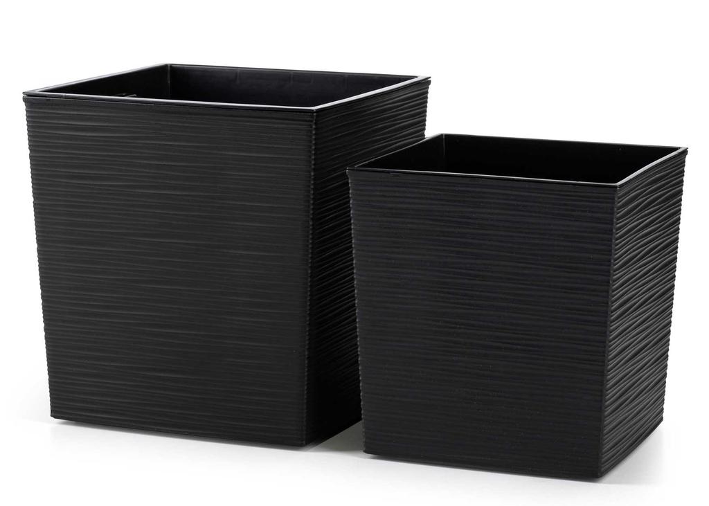 Donica Flore Riflo Czarna H25X25 Cm