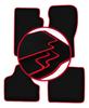 Velours-Fußmatten mit rotem Rand für: Dodge Nitro SUV (2006-2011)