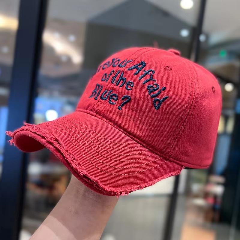 Korean Embroidery Letters Hip Hop Duckbill Hat Men Women Snapback Cotton Baseball Cap Outdoor Sports Dad Trucker Sun Hats