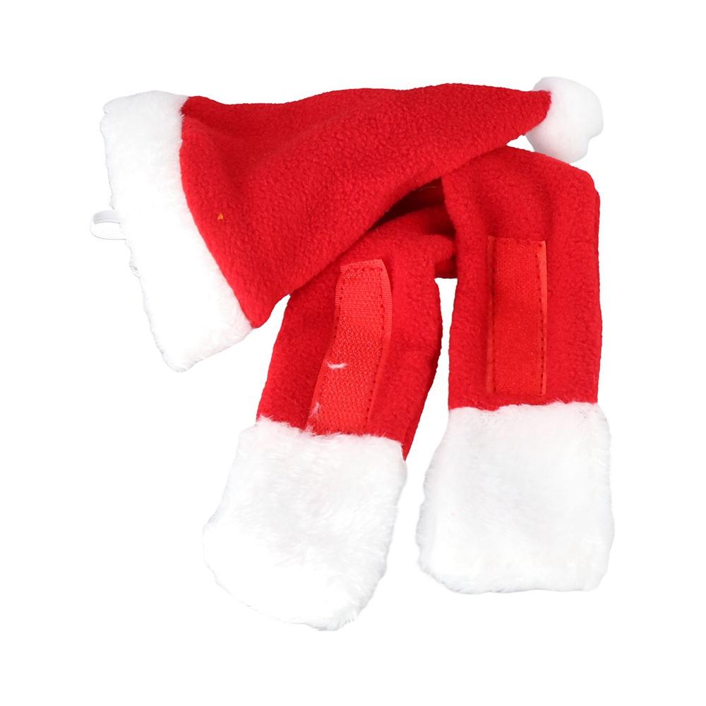 Warm Red Scarf Hat Cloak Hat Christmas Clothes Pet Costume Pet Clothes Pet Cosplay Costume