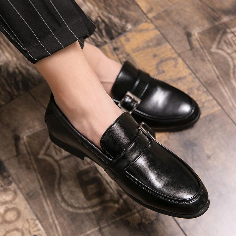 Hairstylist Small Leather Shoes British Size Casual Shoes Summer Breathable Lazy Beanie Shoes