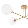 Asturia Gold Ceiling Lamp 4-Flat White Lampshade E27